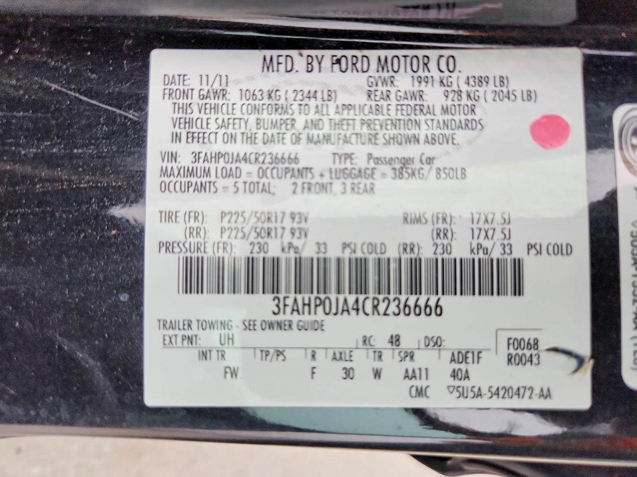 Ford Fusion Sel