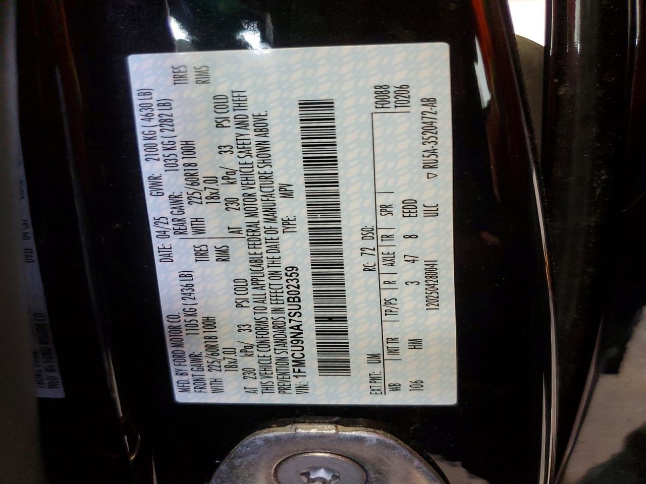 Ford Escape St Line Select