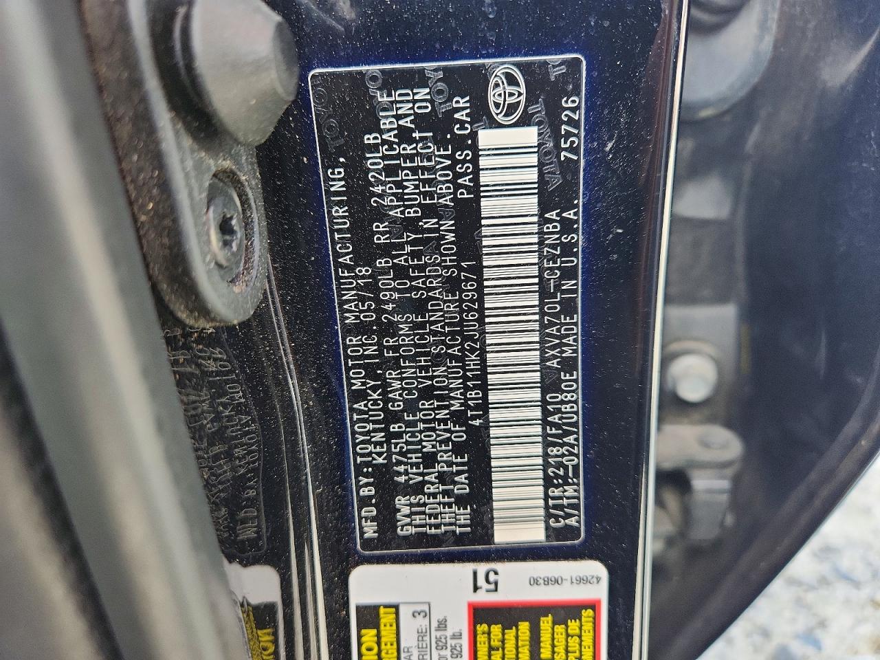 Toyota Camry Le