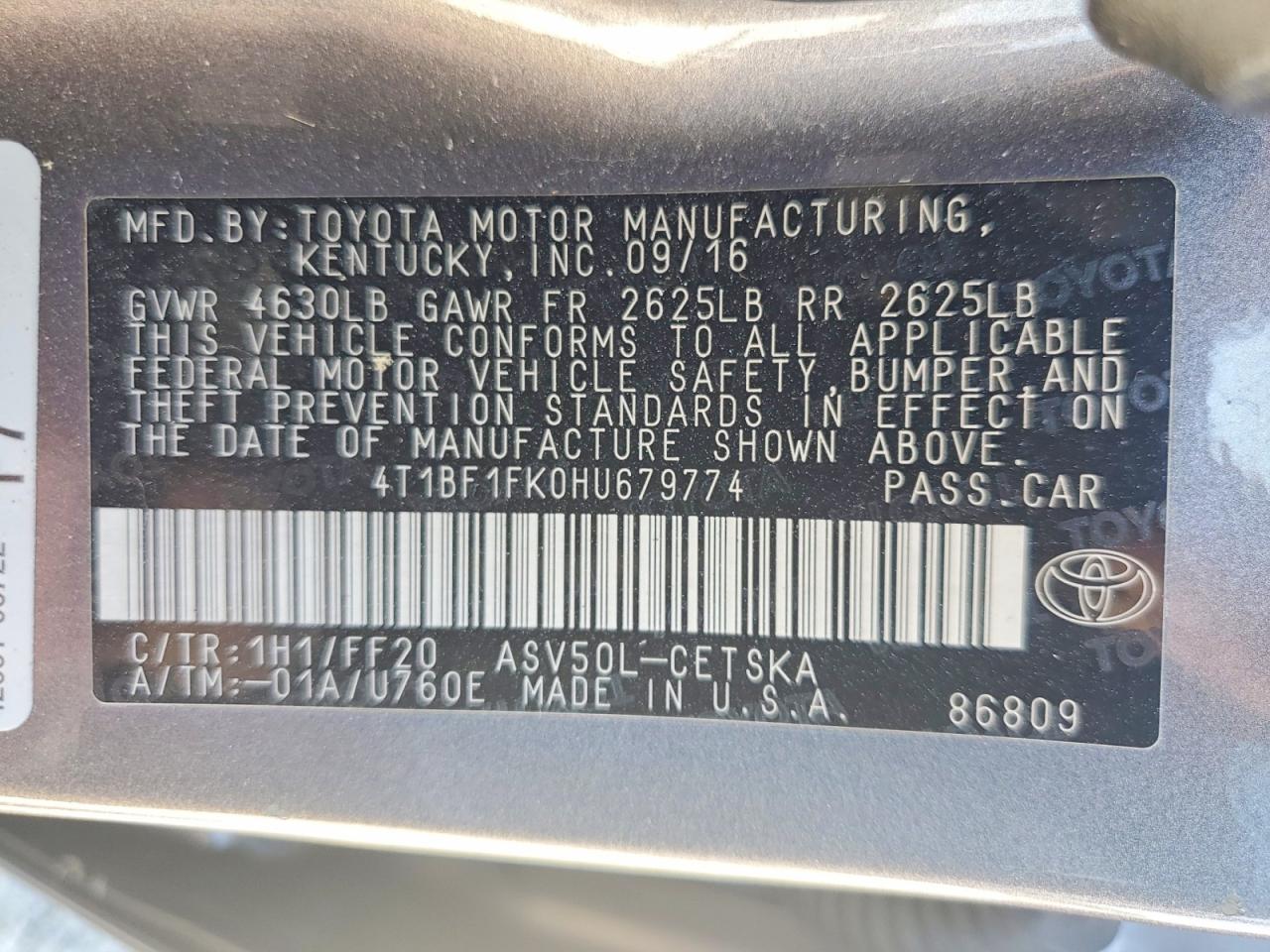 Toyota Camry Se