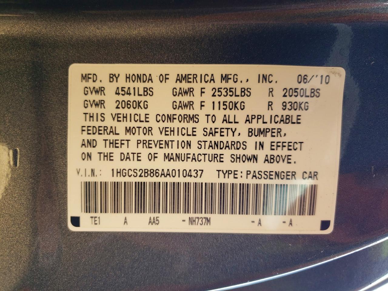 Honda Accord Exl