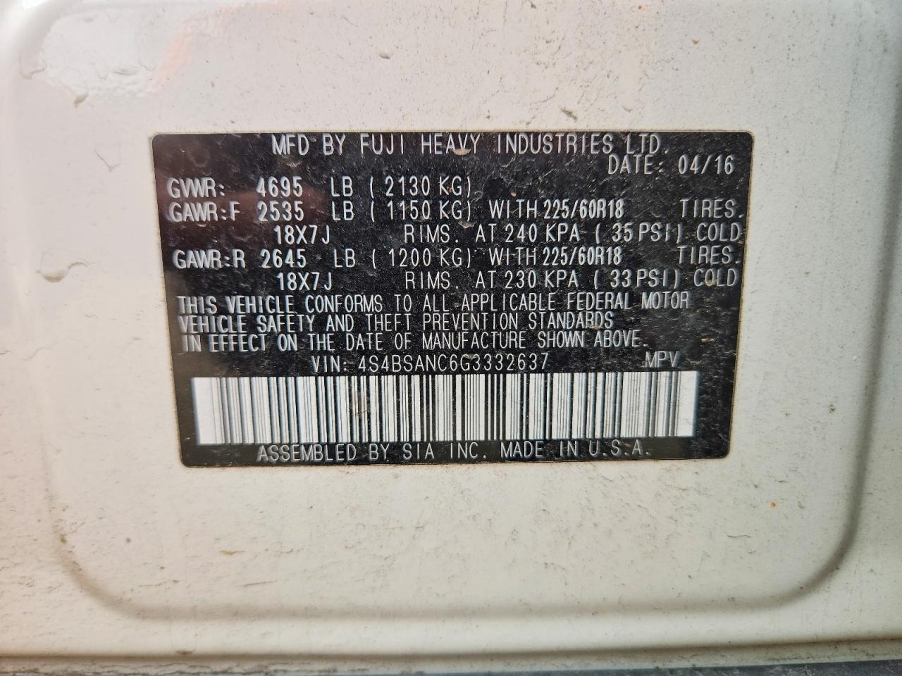 Subaru Outback 2.5i Limited