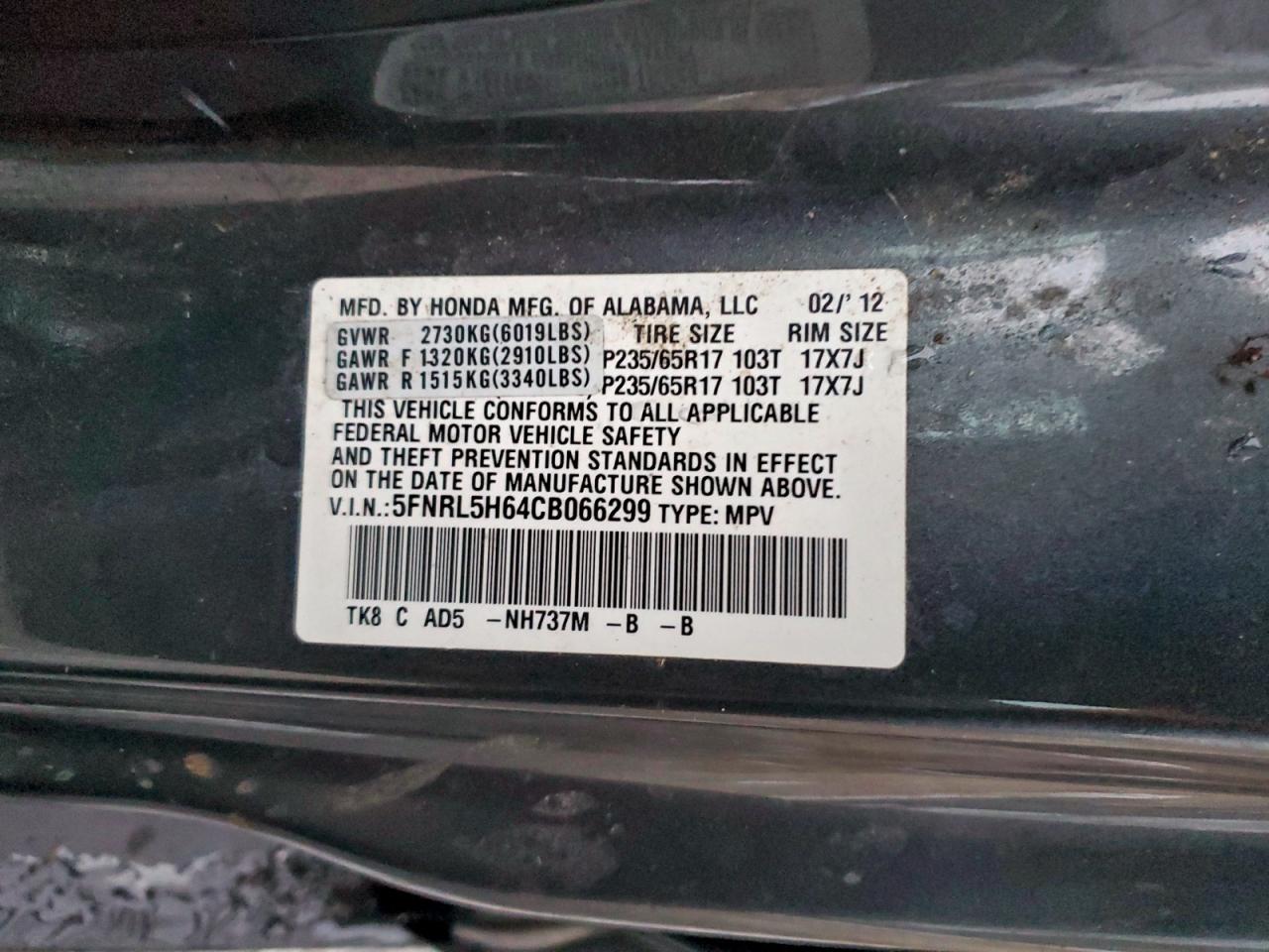 Honda Odyssey Exl