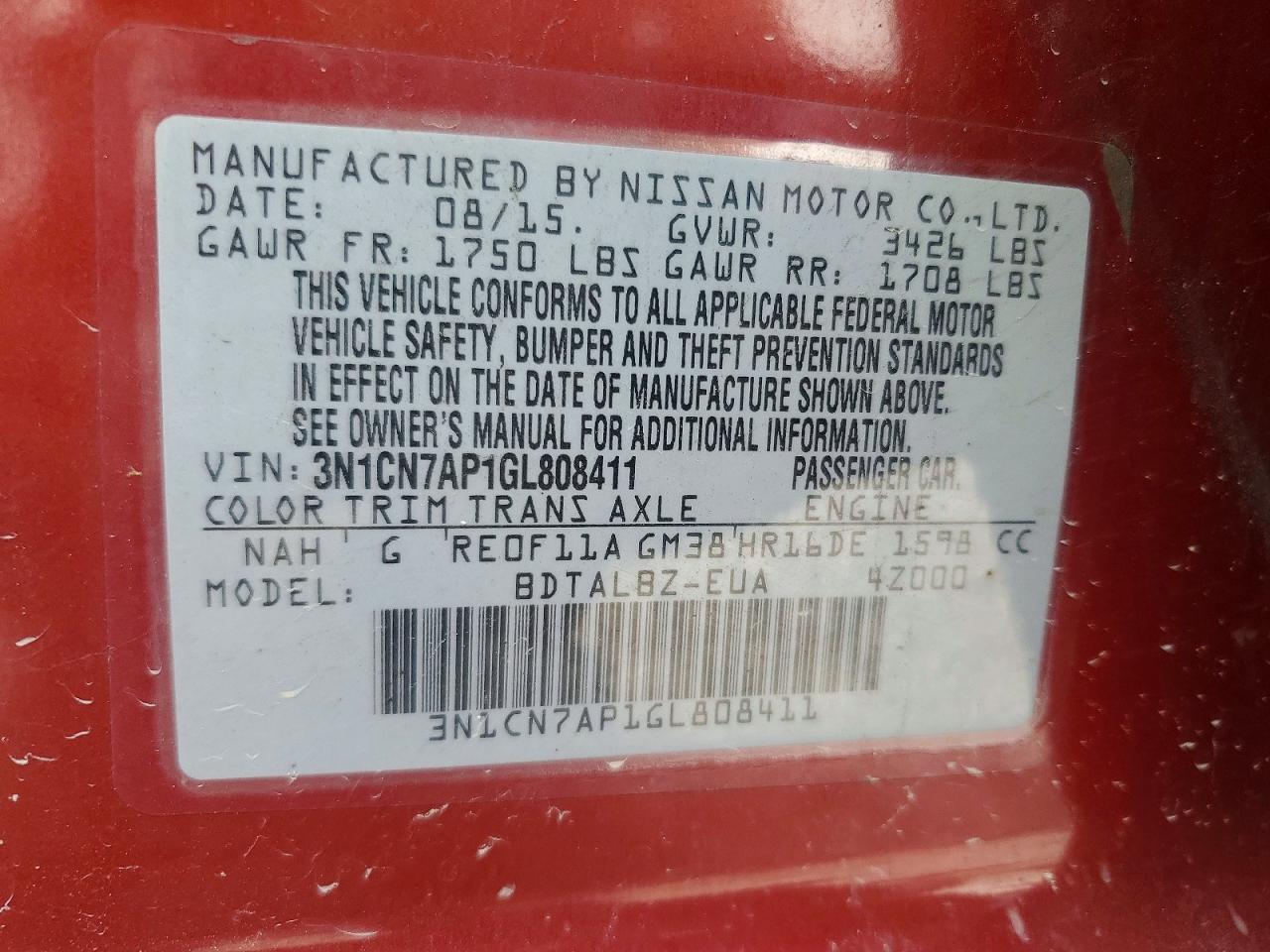 Nissan Versa 1.6 Sv