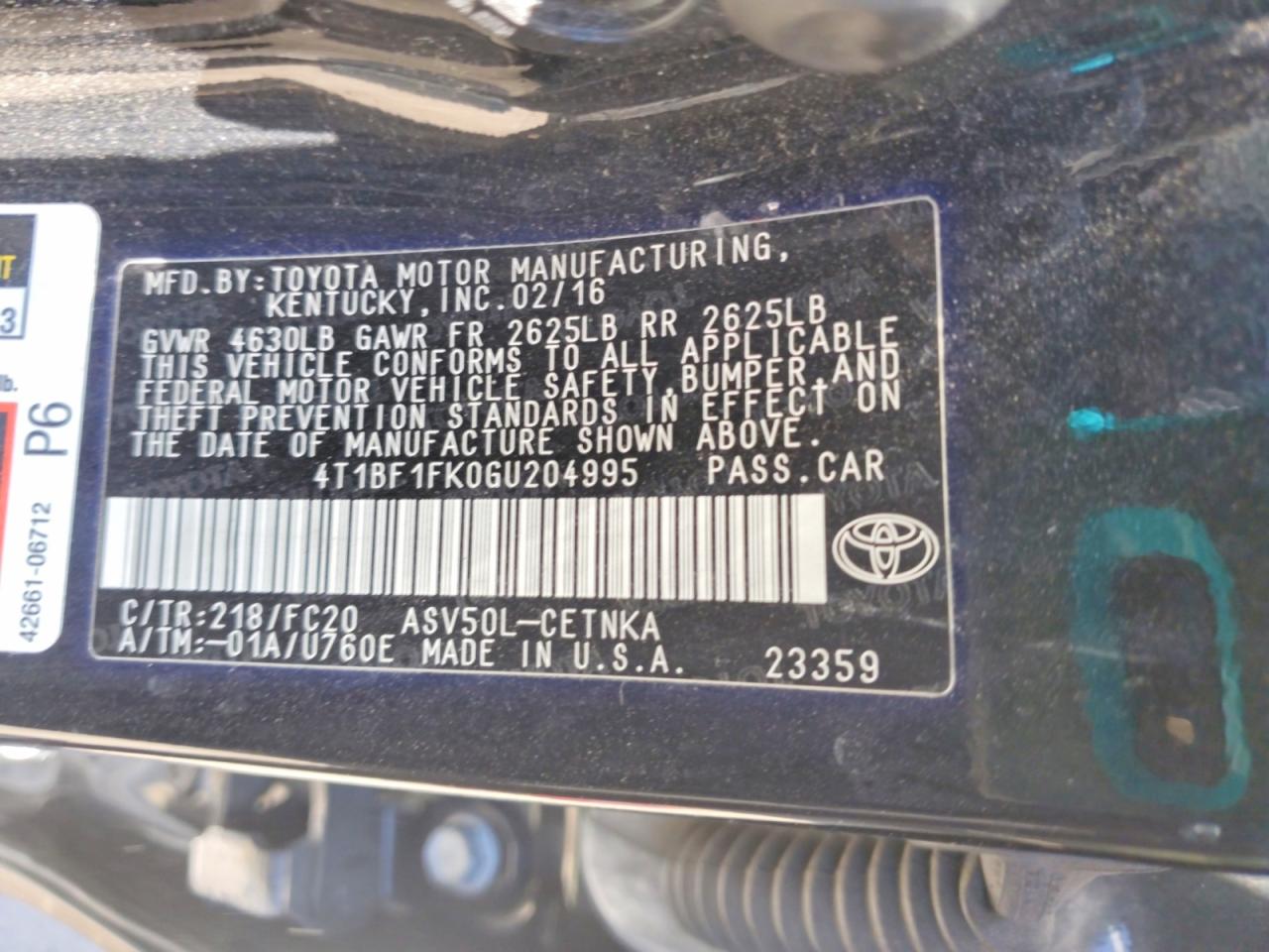 Toyota Camry Le