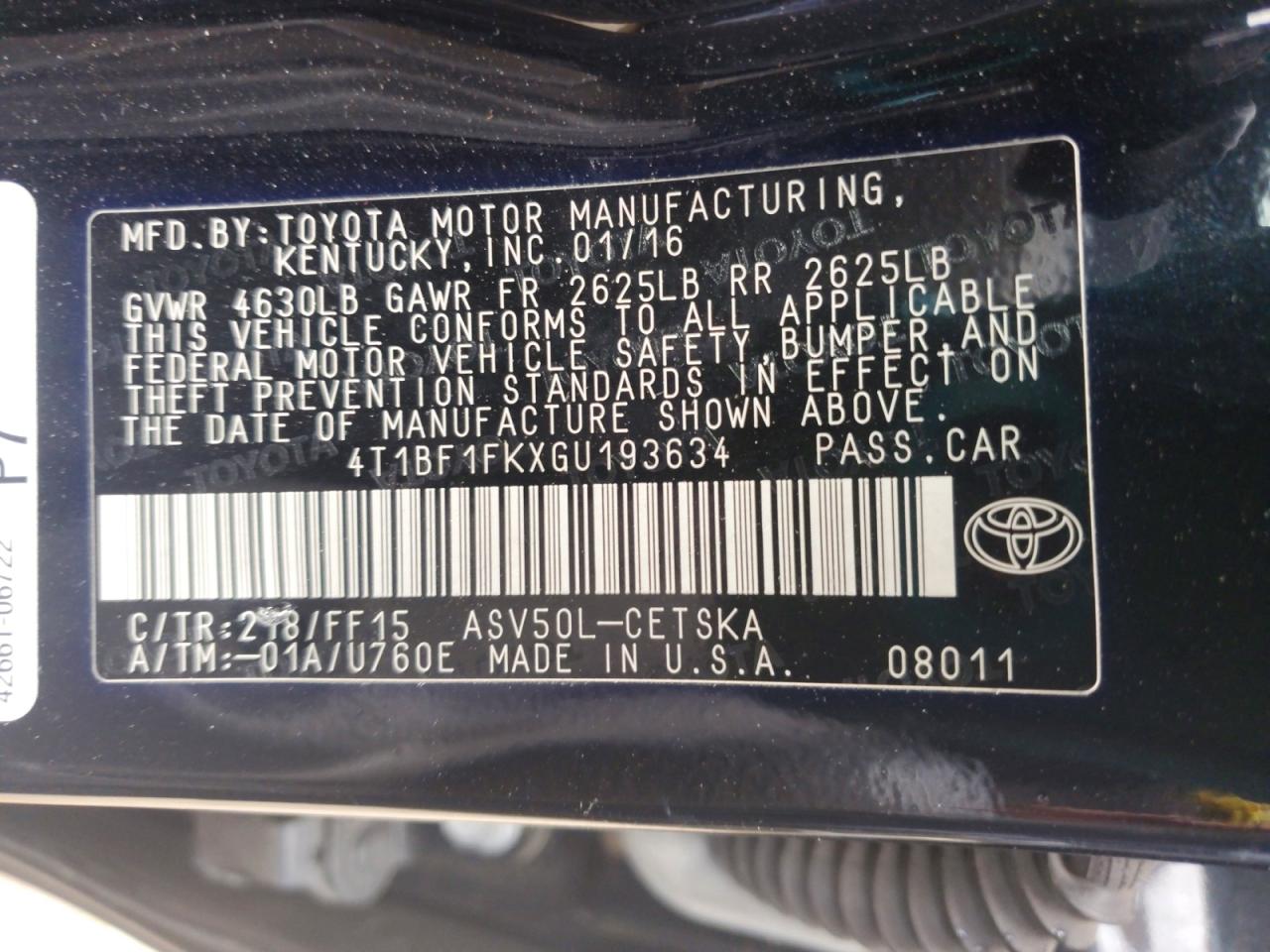 Toyota Camry Se