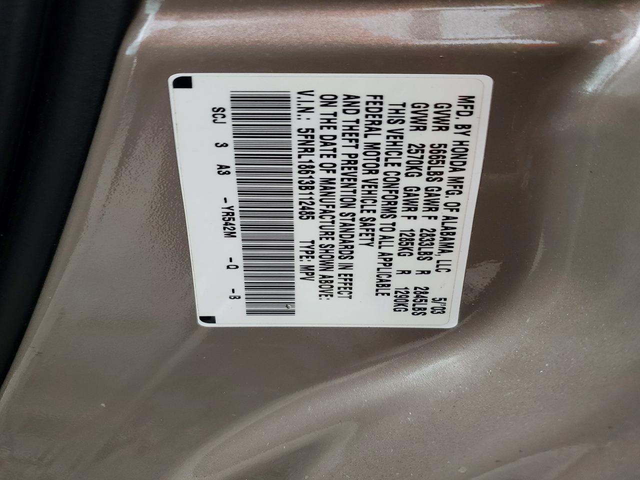 Honda Odyssey Ex