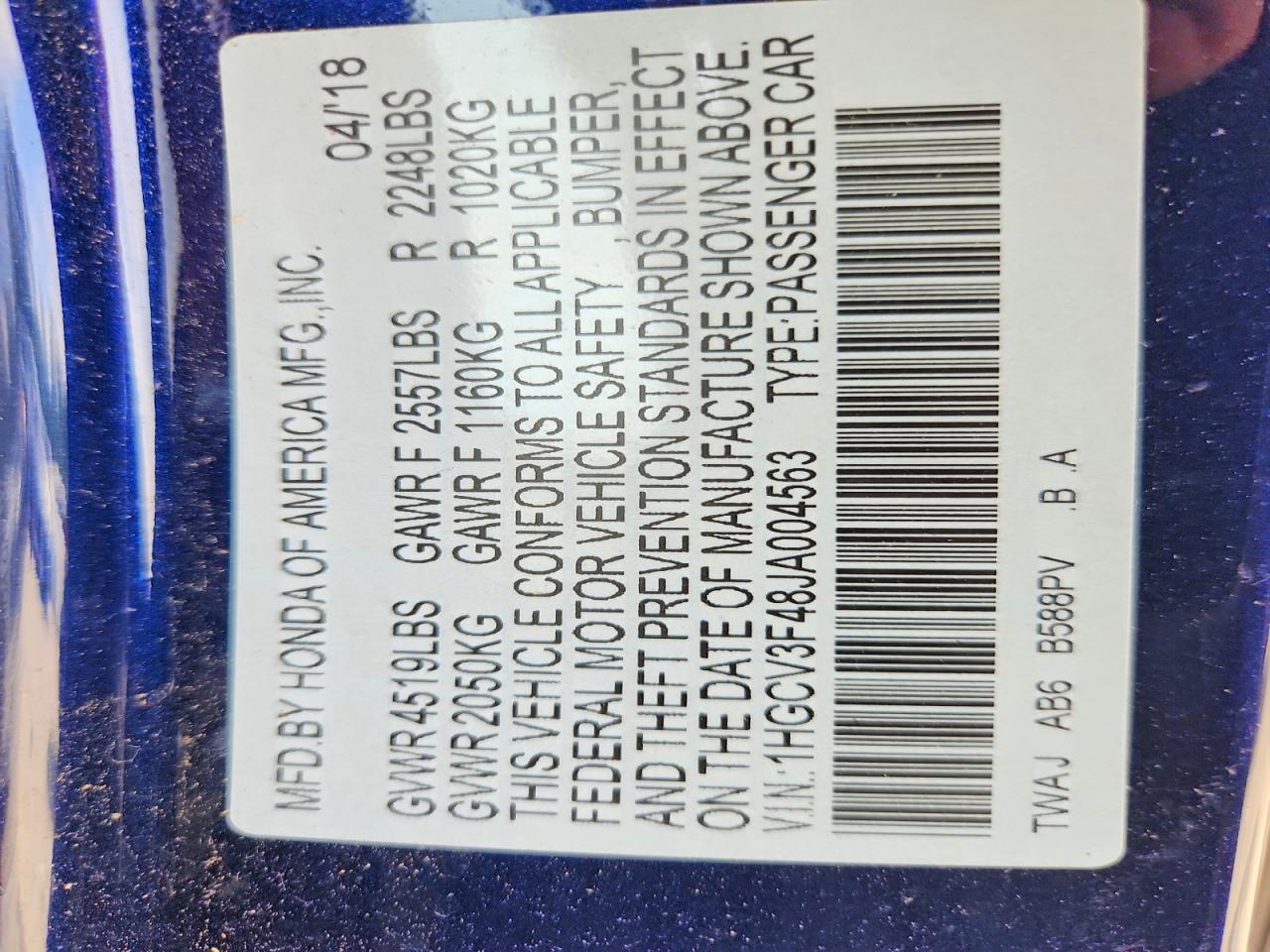 Honda Accord Hybrid Ex
