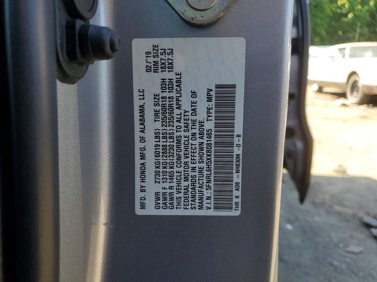 Honda Odyssey Ex
