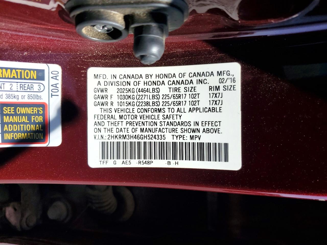 Honda Crv Se