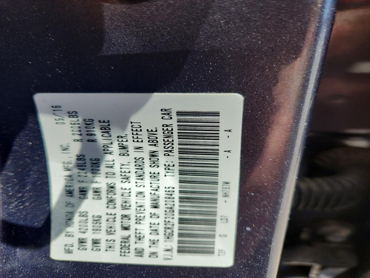 Honda Accord Lx