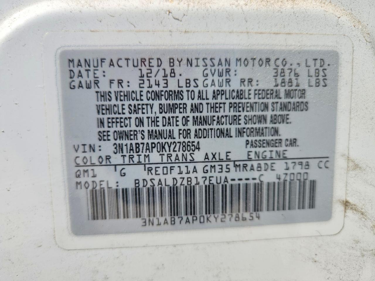 Nissan Sentra Sv