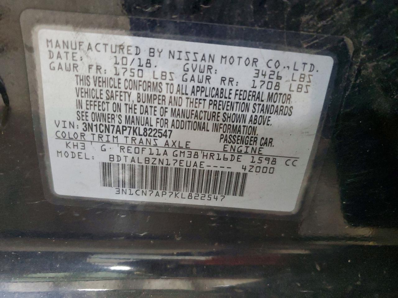 Nissan Versa Sv