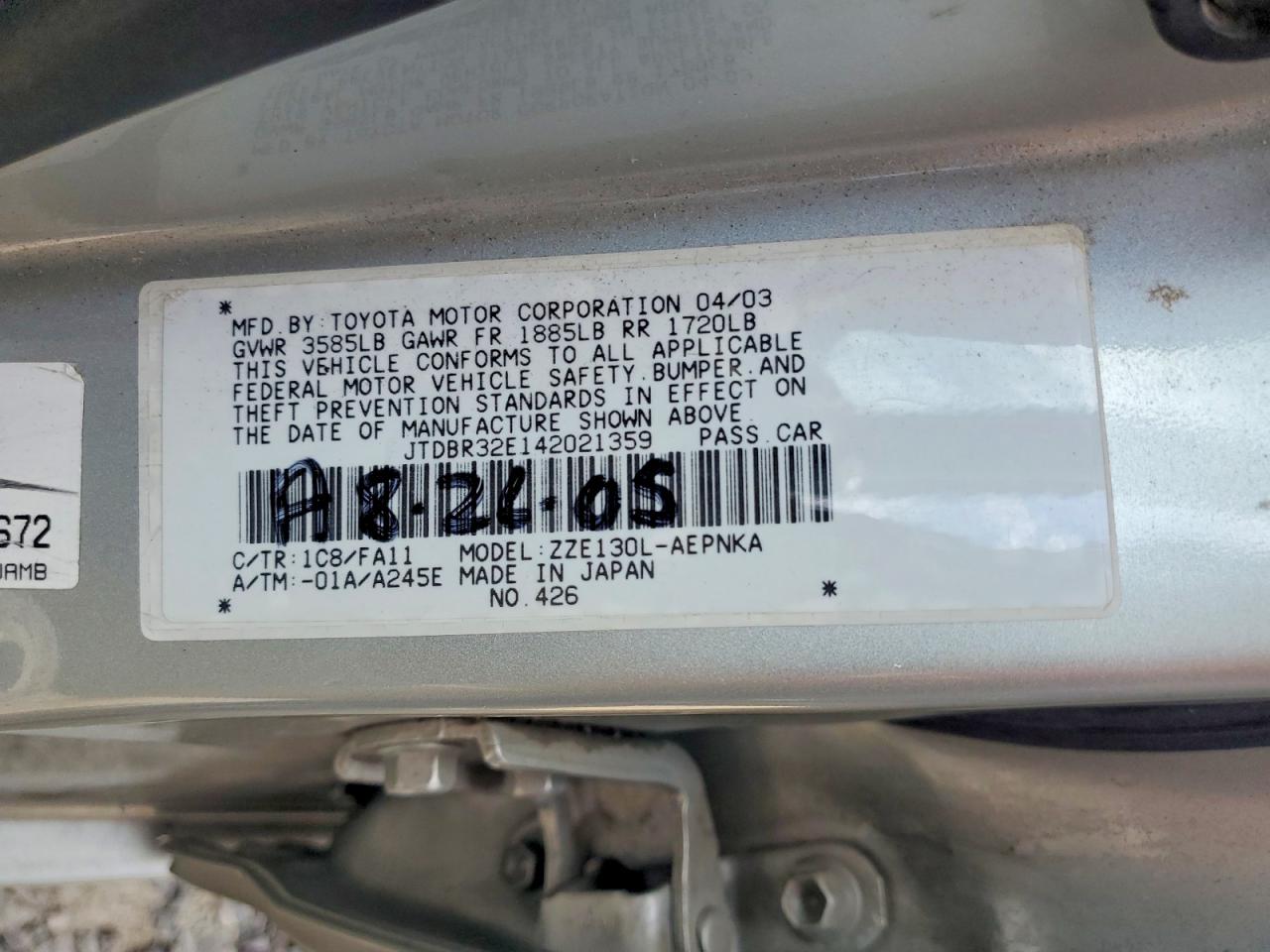 Toyota Corolla Le