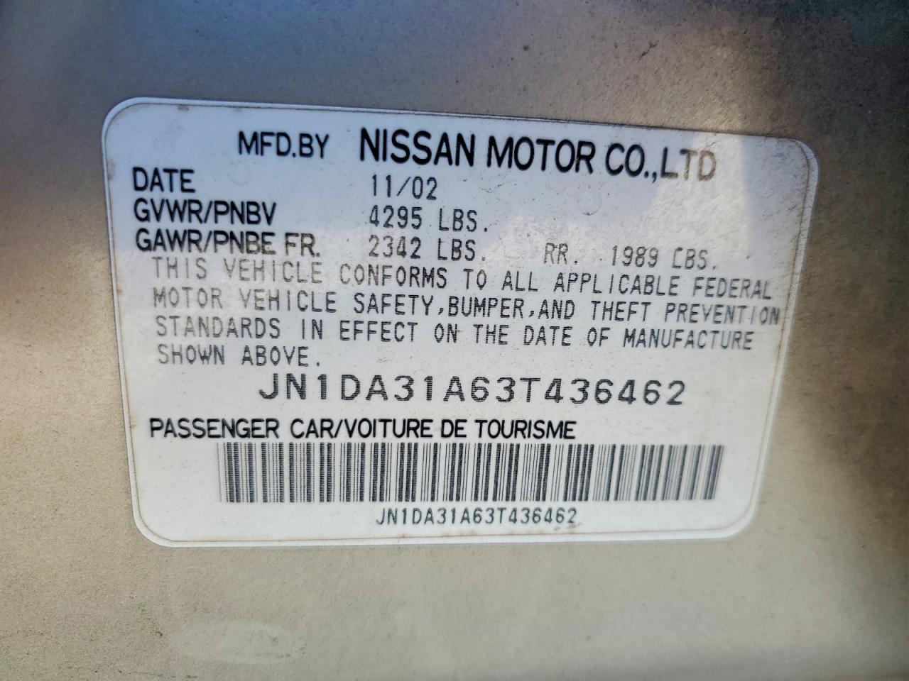 Nissan Maxima Gxe