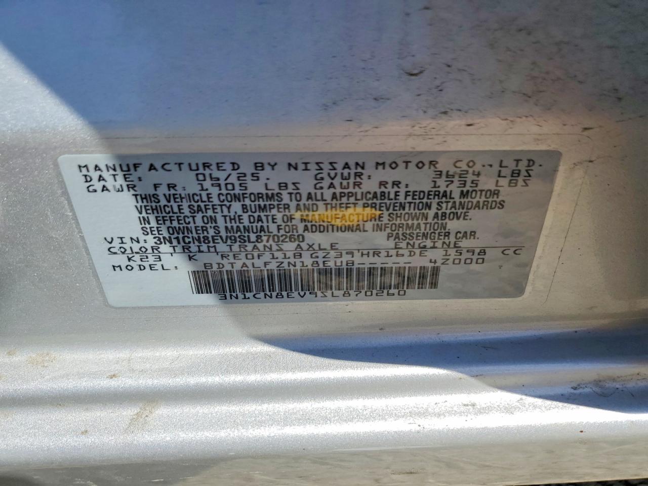 Nissan Versa Sv