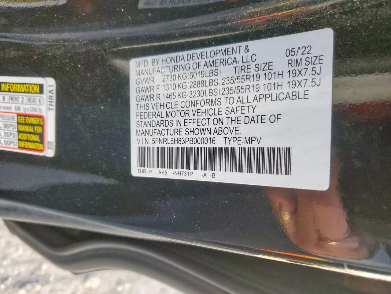 Honda Odyssey Touring