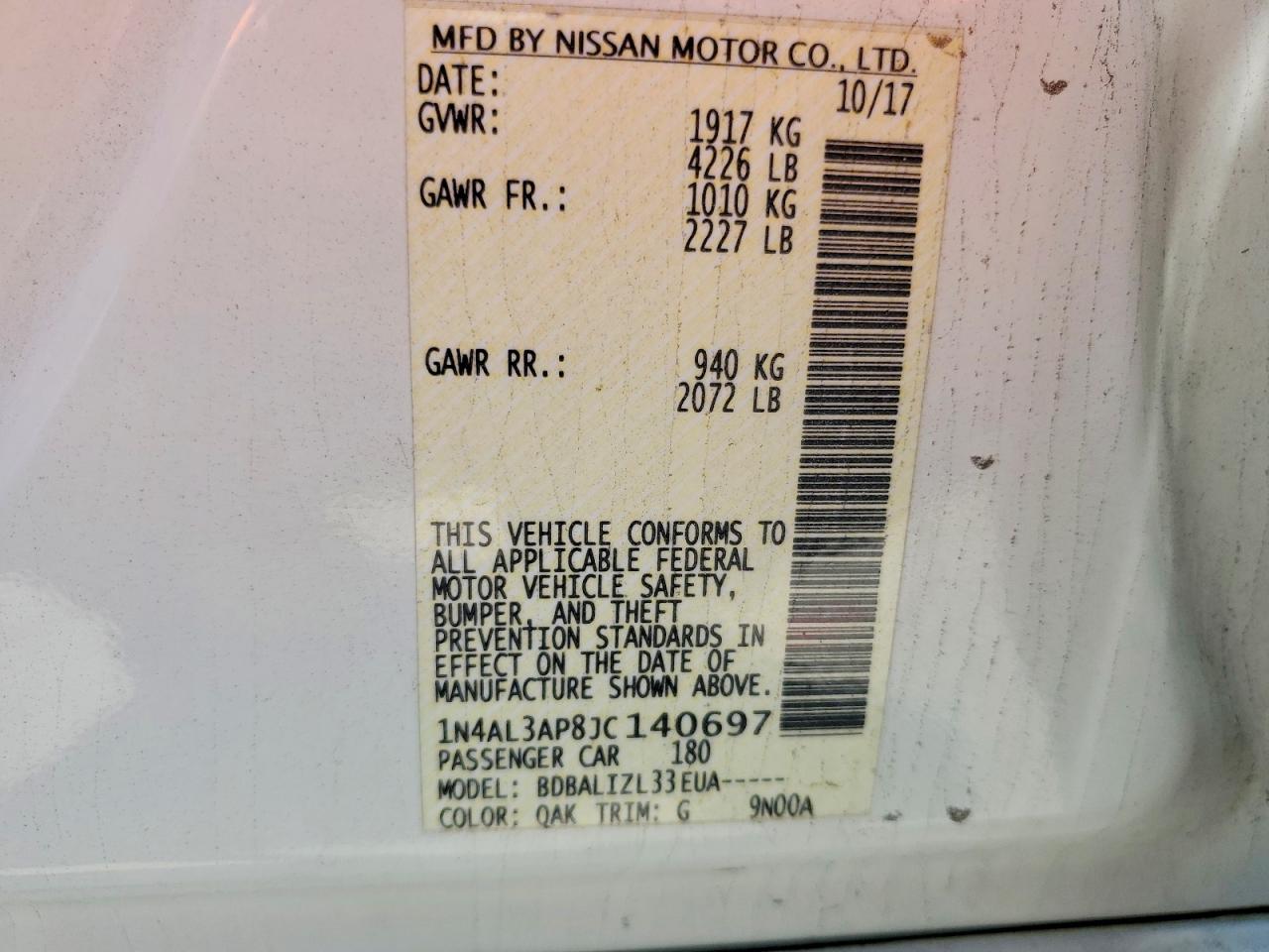 Nissan Altima 2.5 Sv