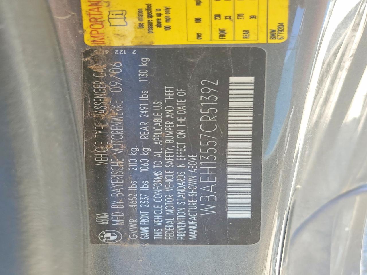 BMW 6 Series I