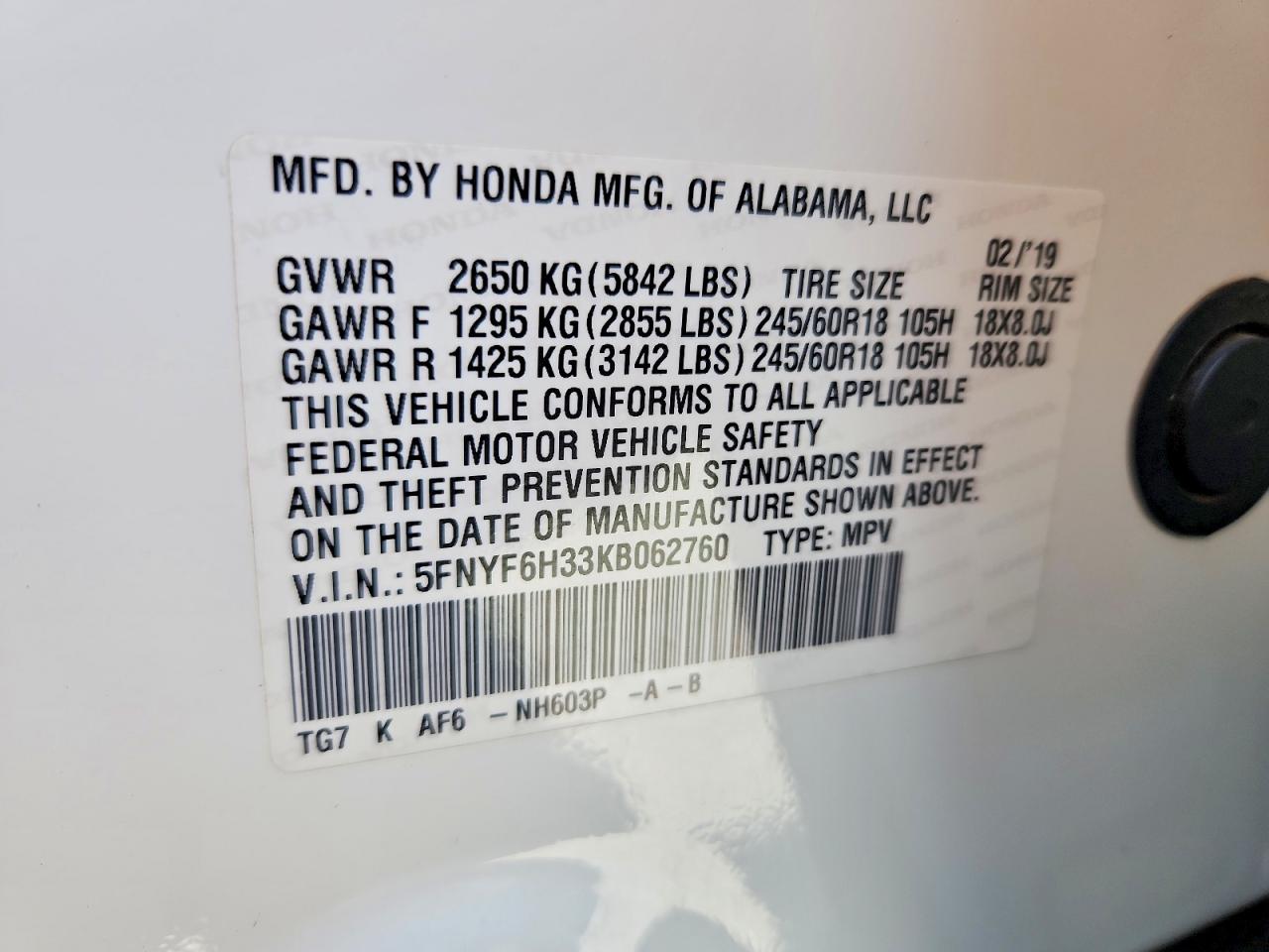 Honda Pilot Ex