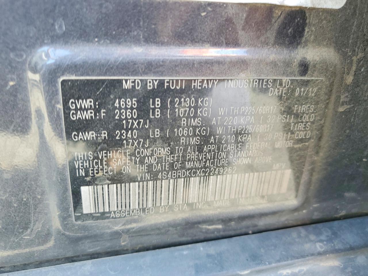Subaru Outback 3.6r Limited