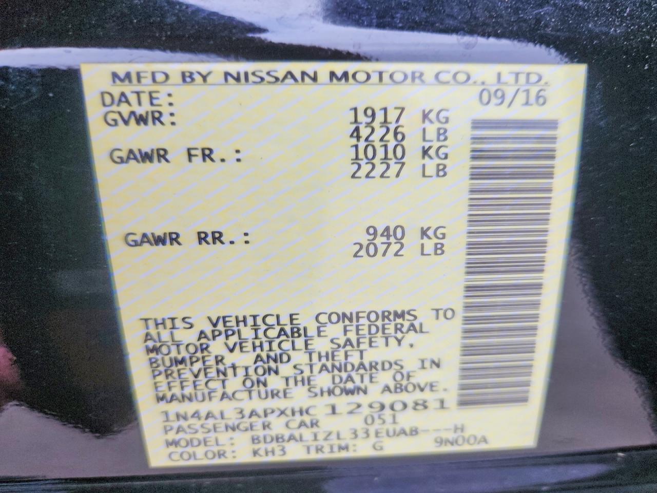 Nissan Altima 2.5 Sv
