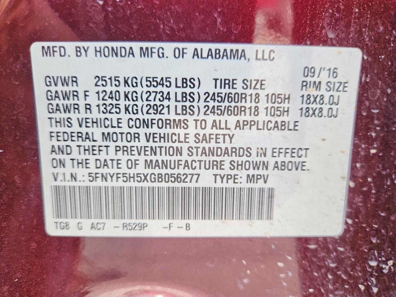 Honda Pilot Exl