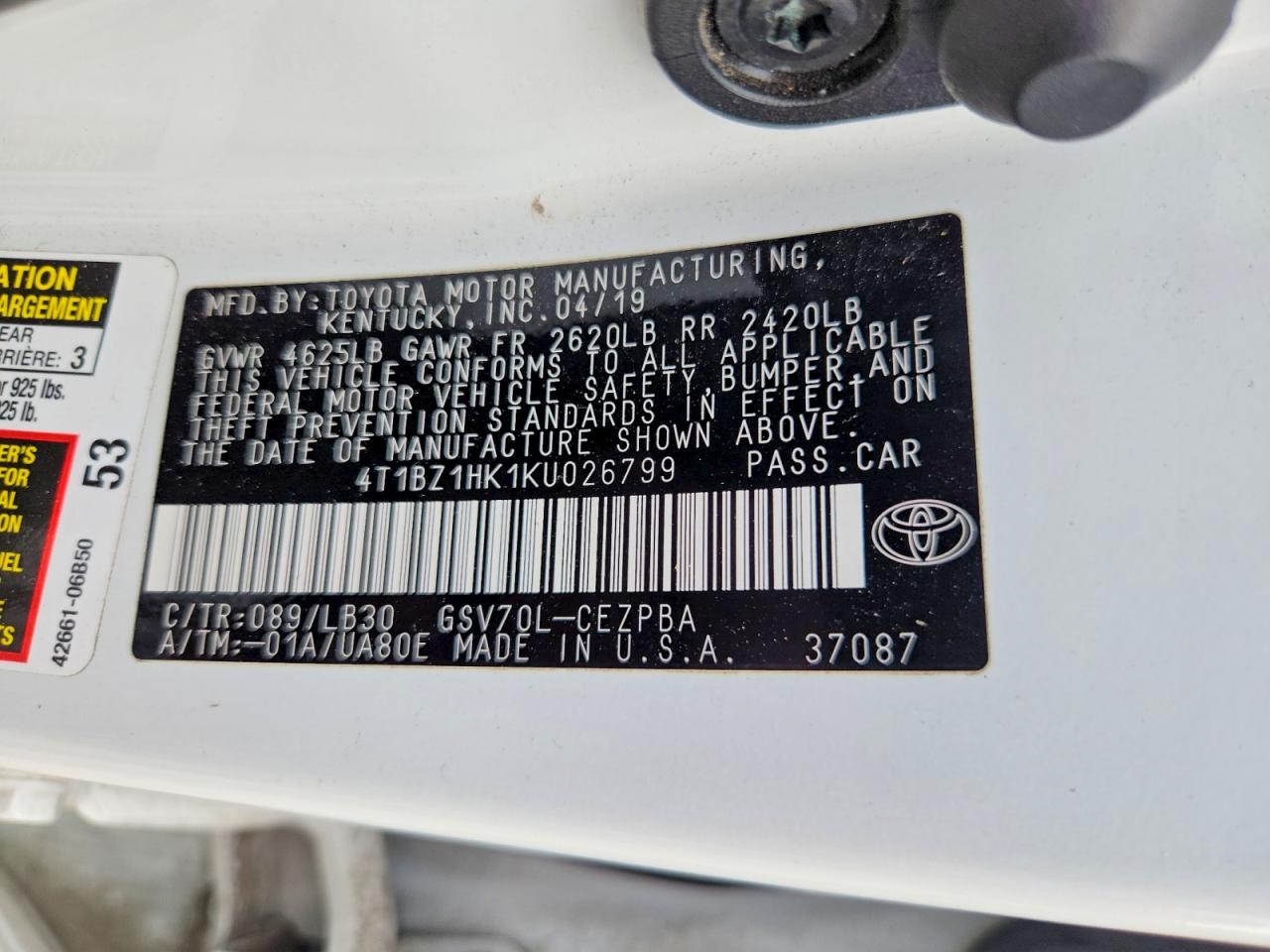 Toyota Camry Xse V6