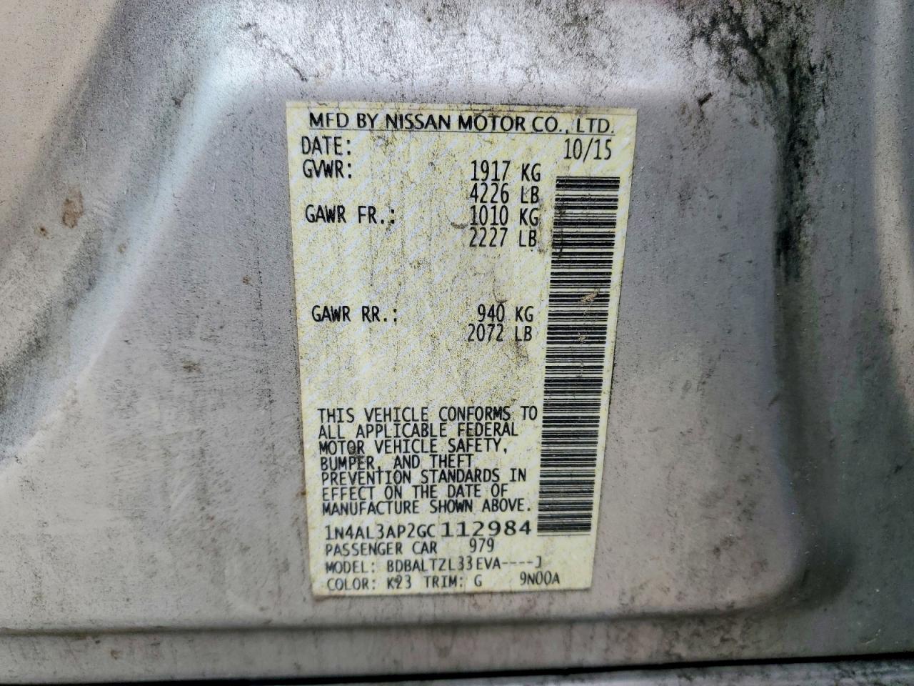 Nissan Altima 2.5 Sl