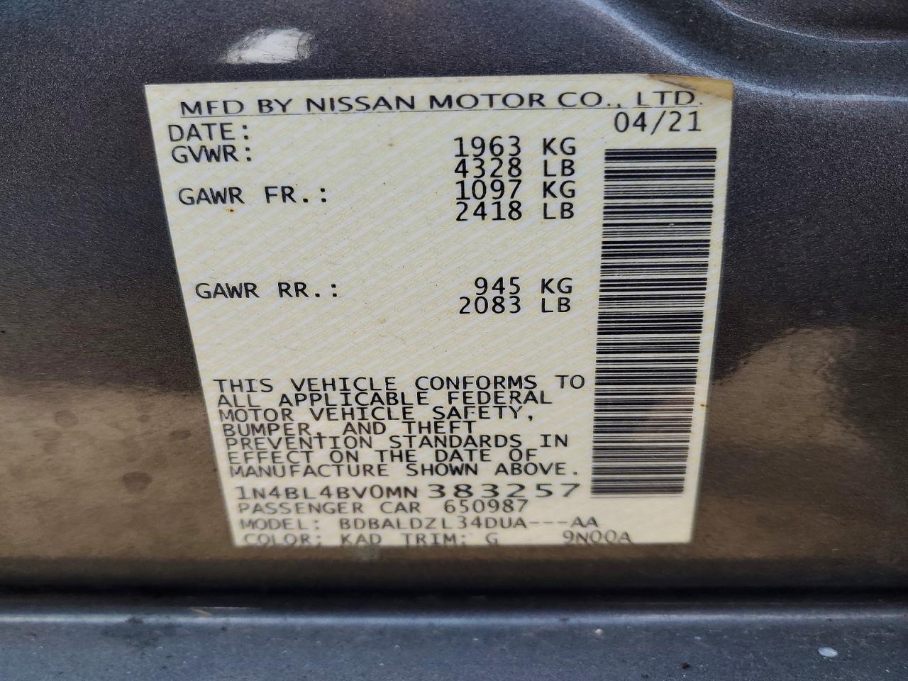 Nissan Altima 2.5 S
