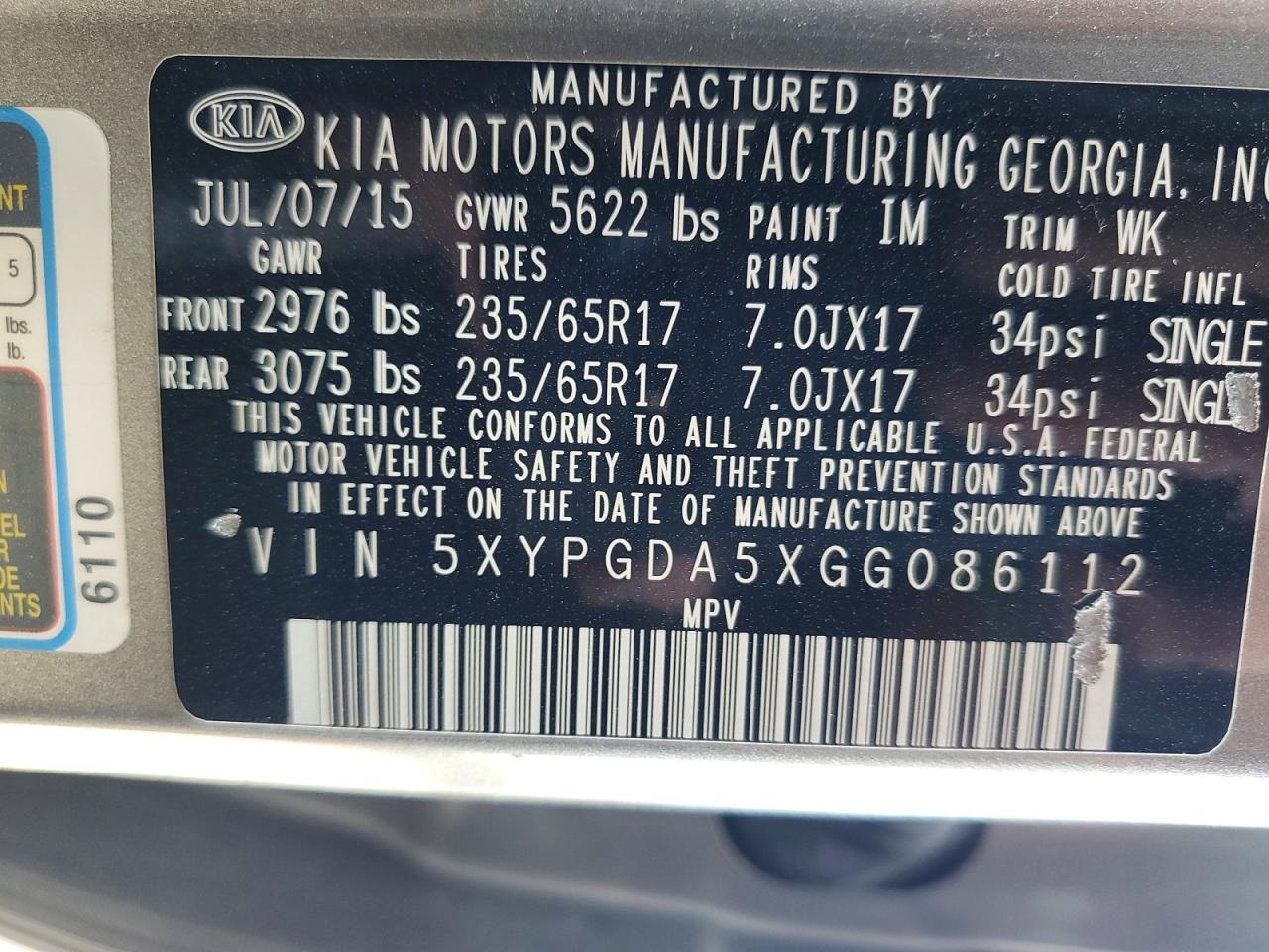 Kia Sorento Lx V6