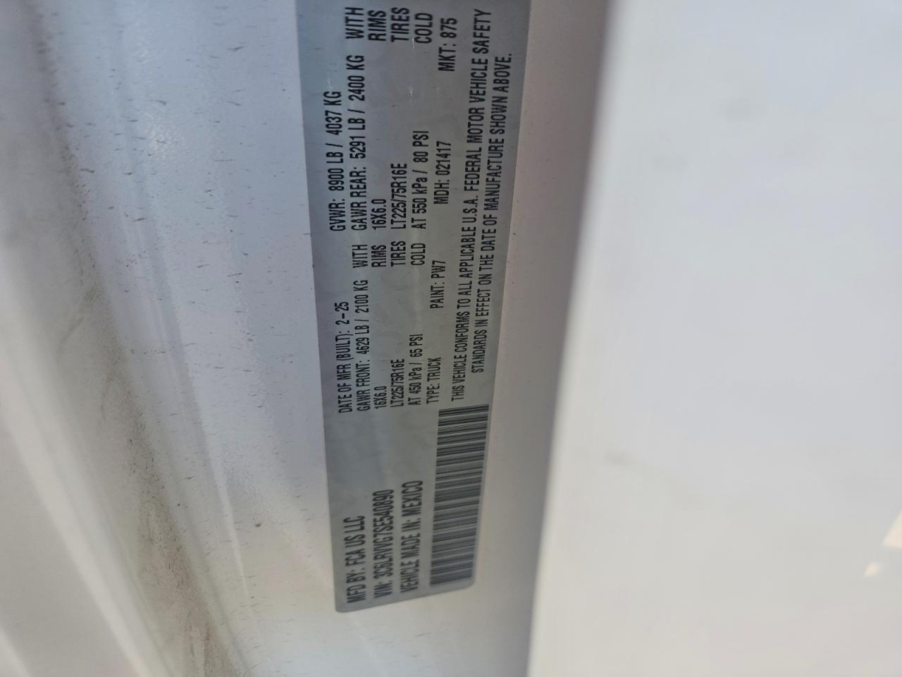 Ram Promaster 2500 Standard