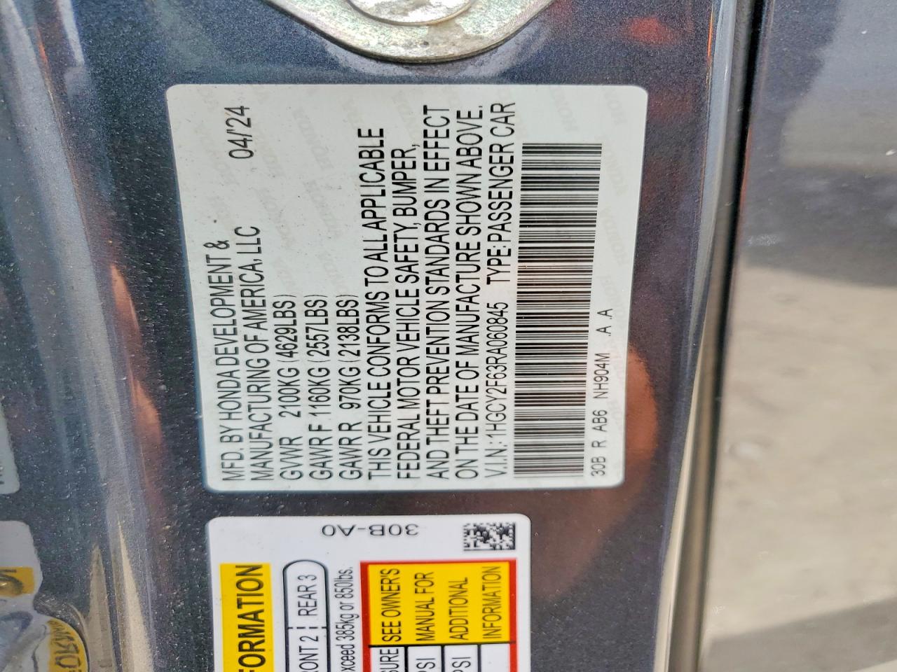 Honda Accord Hybrid Exl