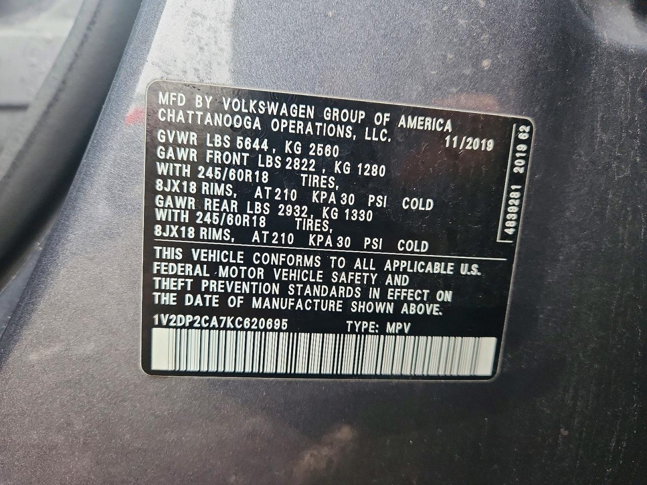 Volkswagen Atlas Se