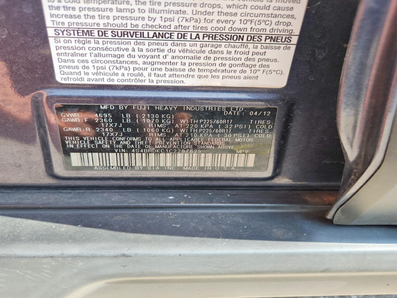 Subaru Outback 3.6r Limited