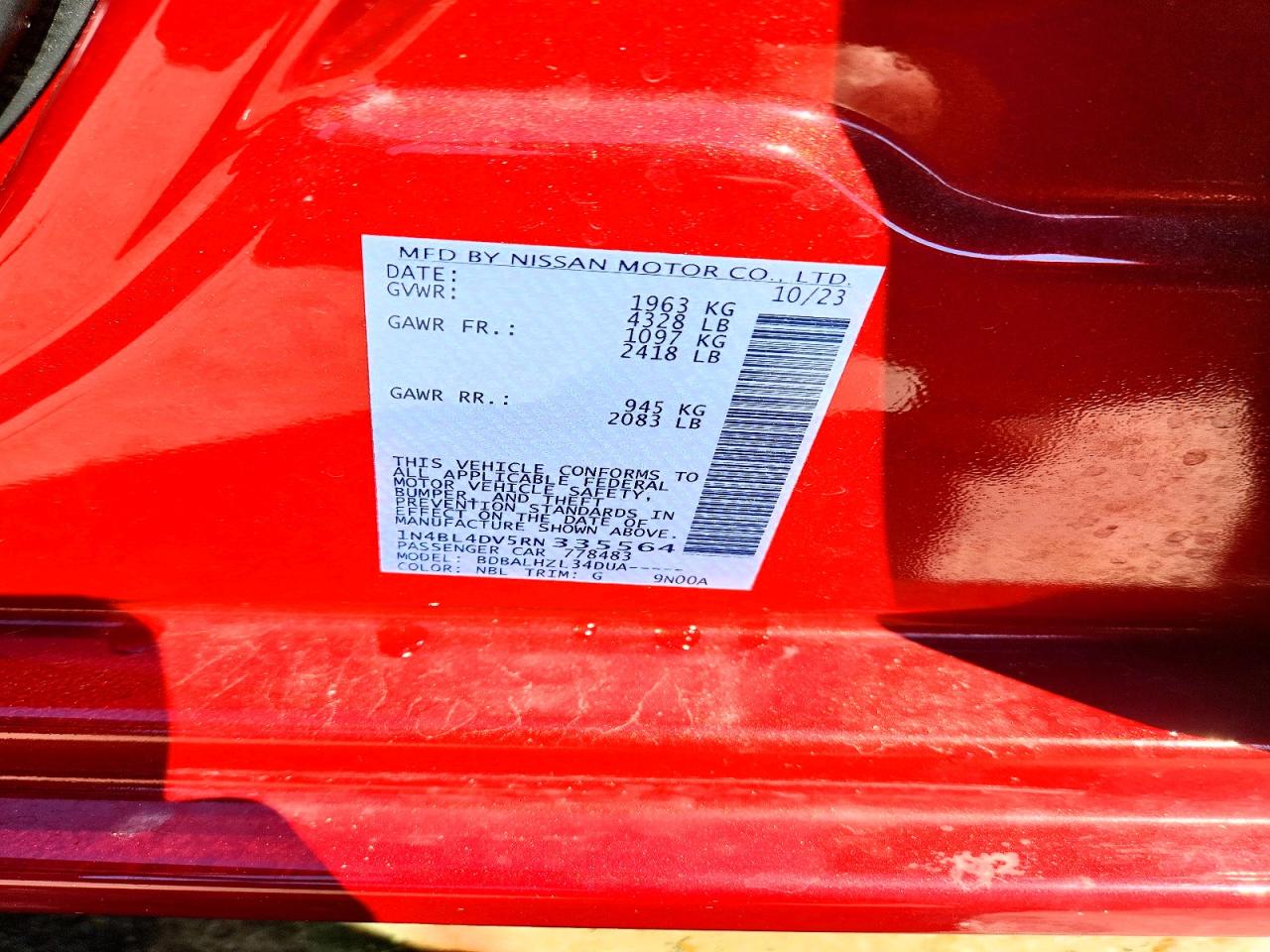 Nissan Altima Sv