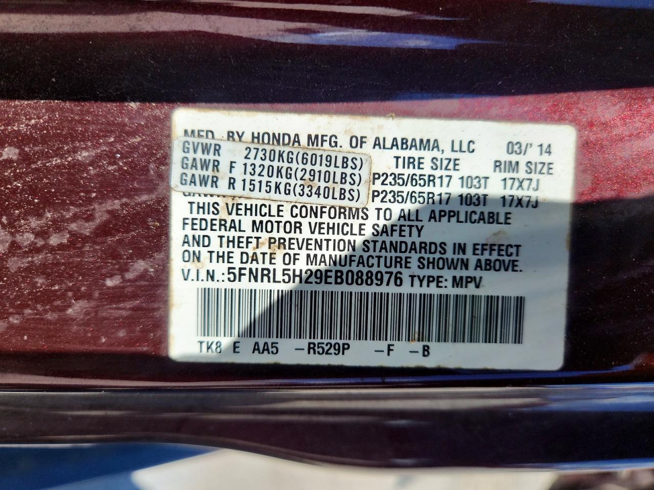 Honda Odyssey Lx
