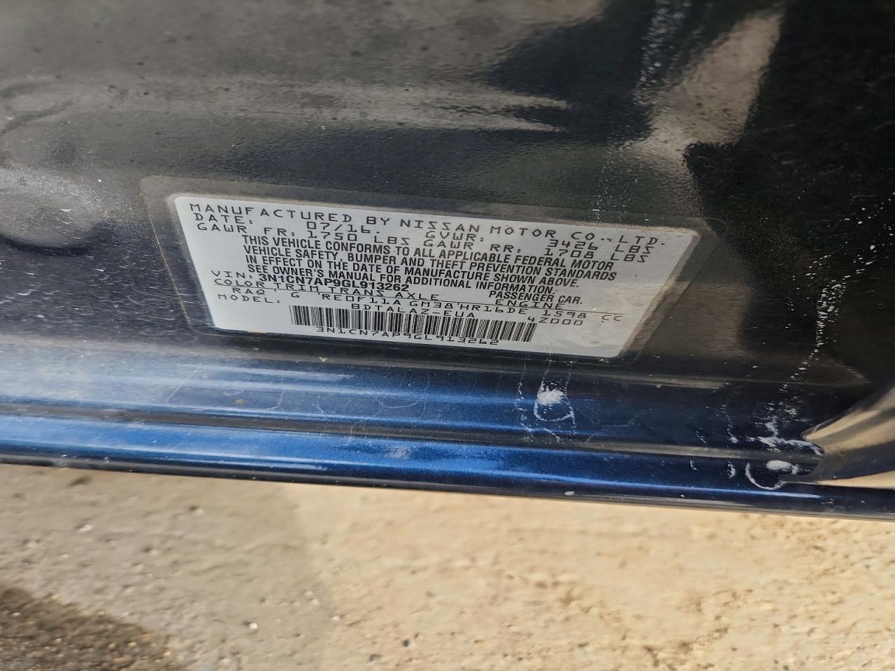 Nissan Versa 1.6 S Plus