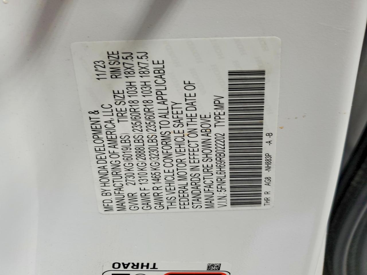 Honda Odyssey Exl