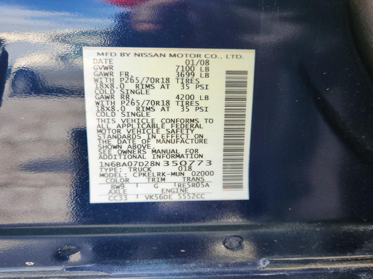 Nissan Titan Xe Ffv