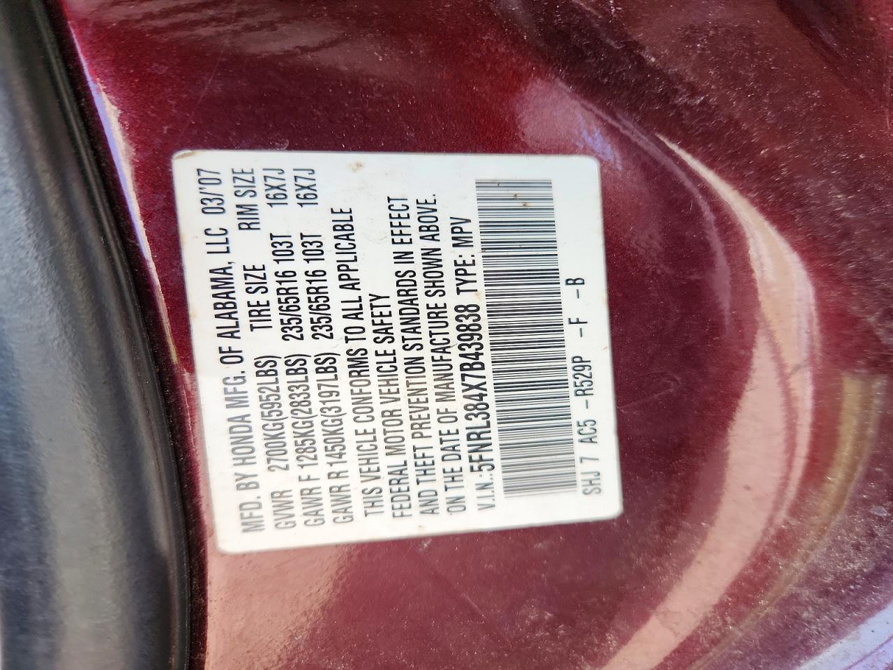 Honda Odyssey Ex