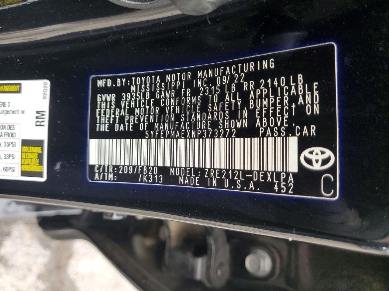 Toyota Corolla Le