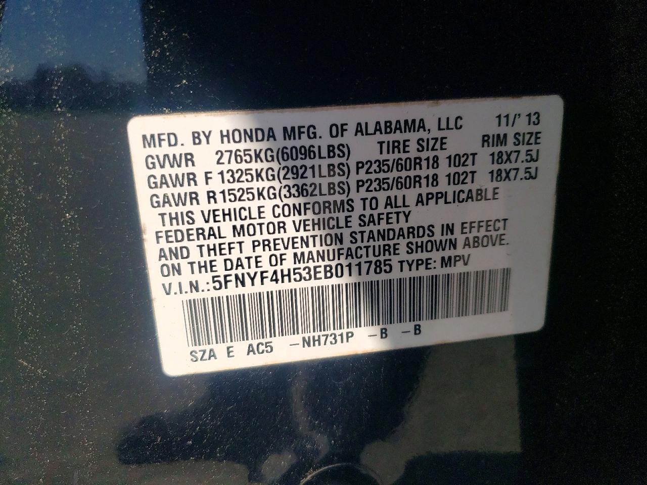 Honda Pilot Exl