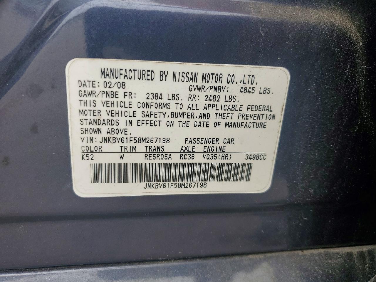 INFINITI G35 X