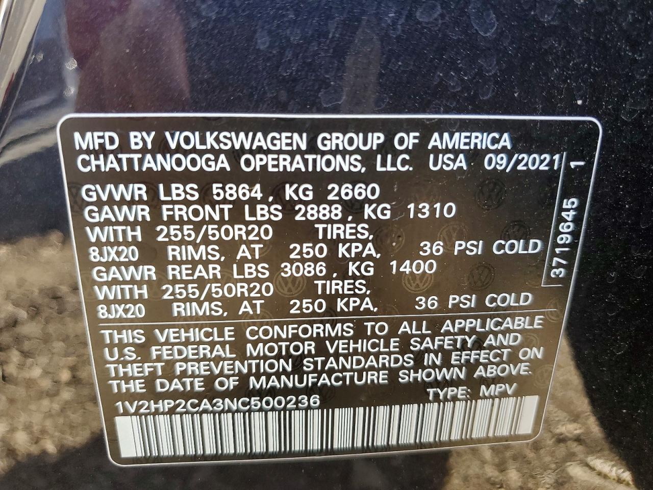 Volkswagen Atlas Se
