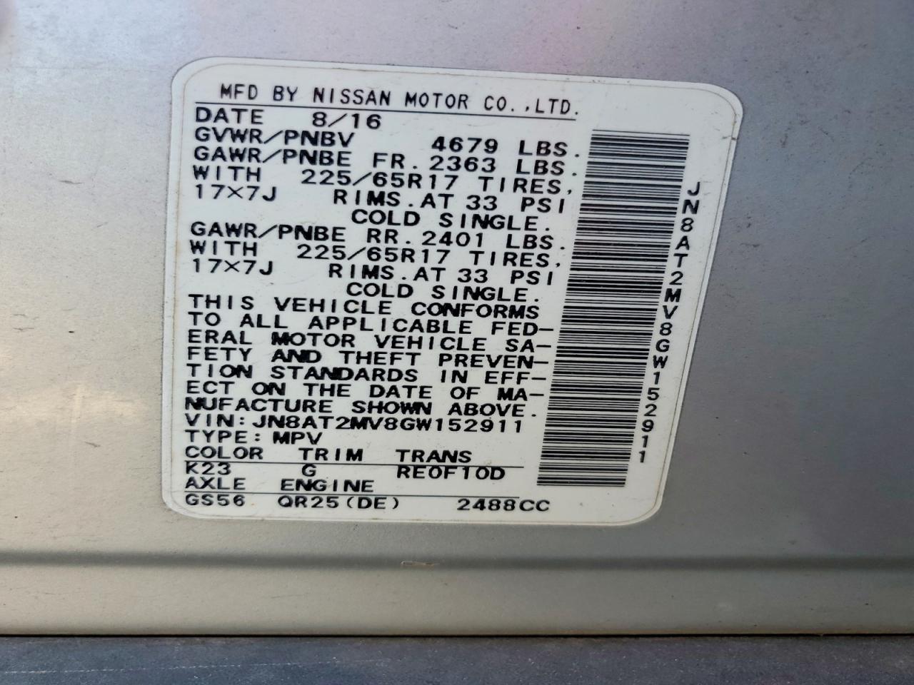 Nissan Rogue Sv