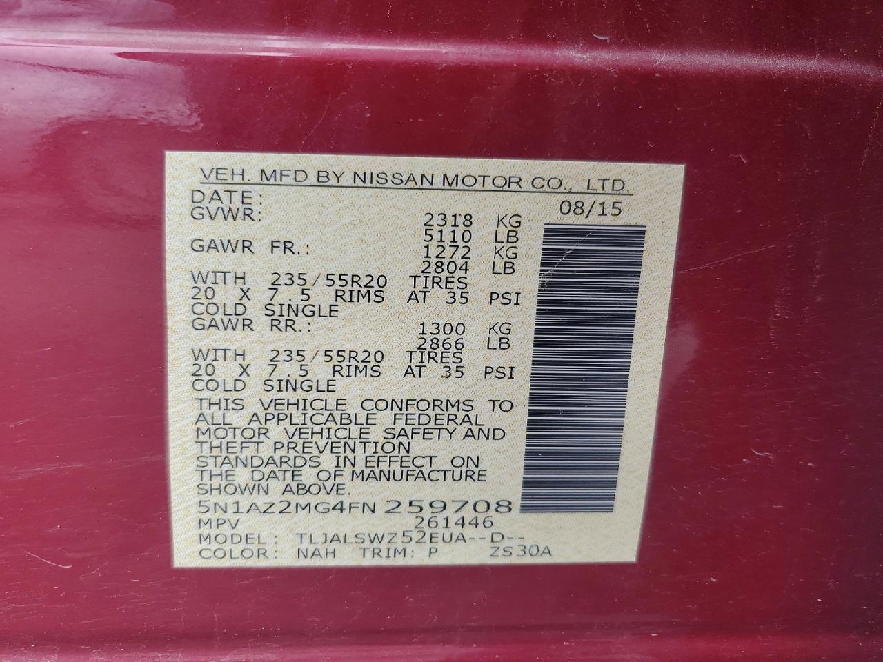 Nissan Murano Platinum