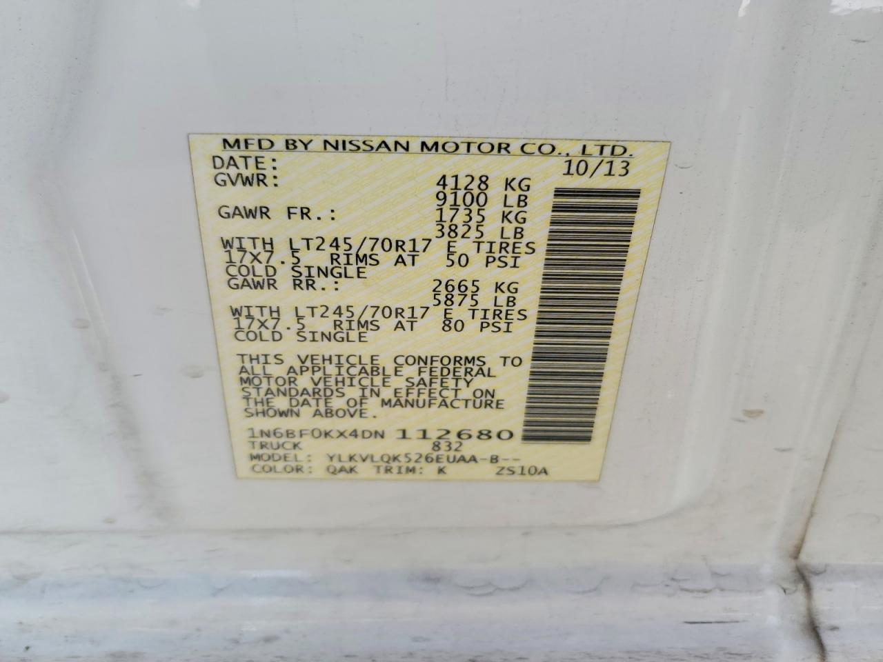 Nissan Nv 2500 Hd S