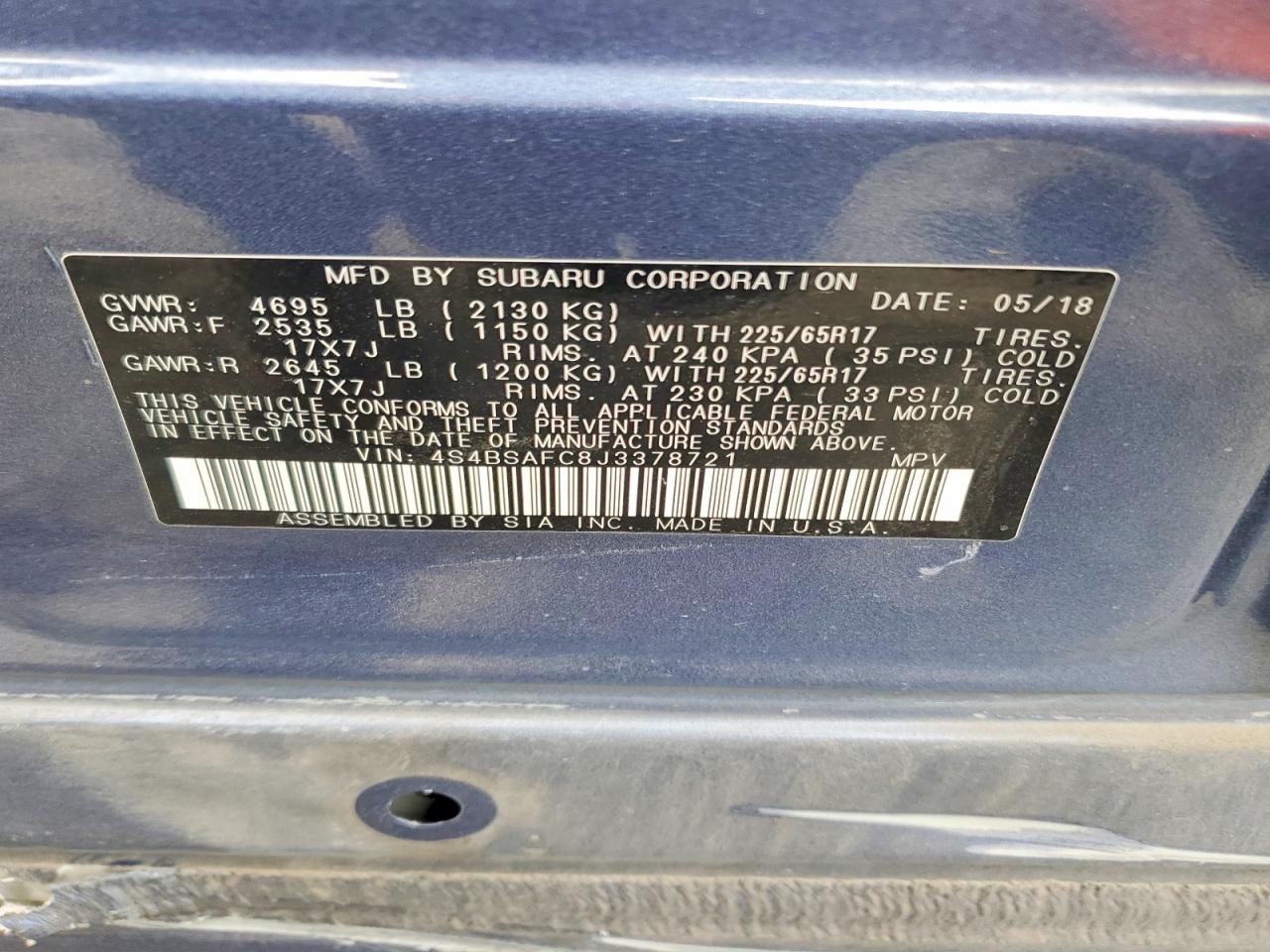 Subaru Outback 2.5i Premium