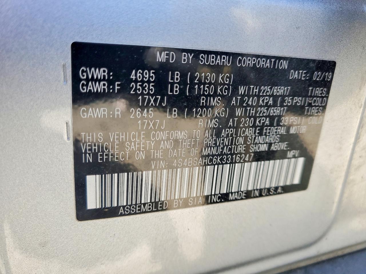 Subaru Outback 2.5i Premium